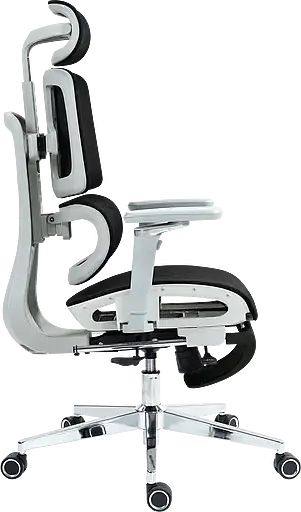 Офисное кресло GT Racer черно - белое (B-2450 White/Black) - фото 7