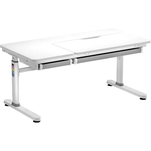 Стол компьютерный 2E CE301K-MECHANIC, регулировка высоты, механика, 54/76х120x60 см, белый - фото 1