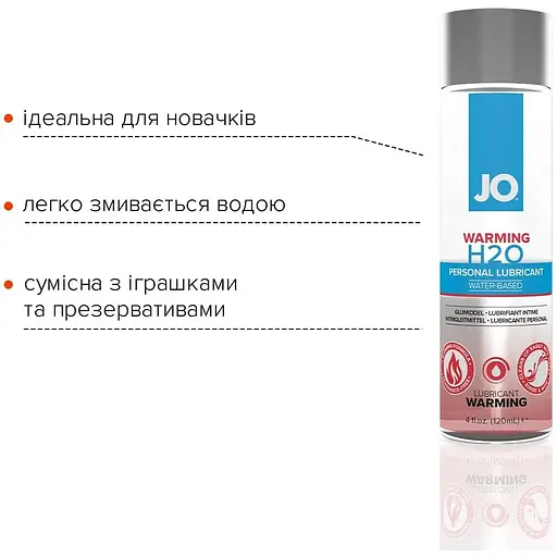 Зігрівальна змазка на водній основі System JO H2O Warming (120 мл) - фото 3