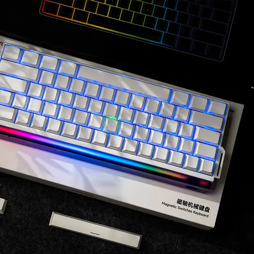 Магнитная клавиатура Veekos Shine60 HE 60%, Белый - фото 9