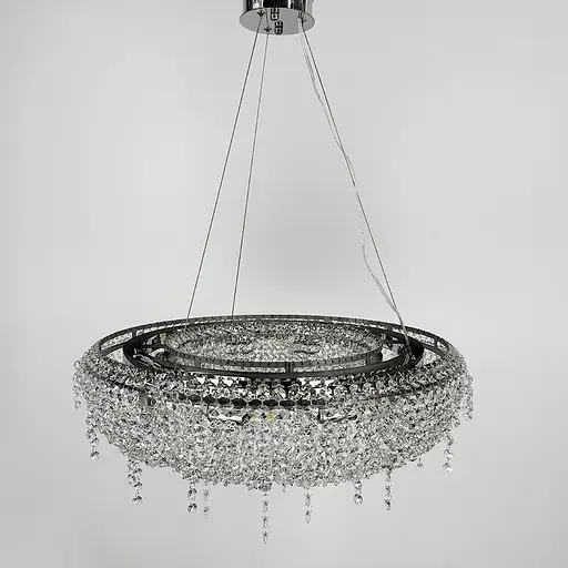 Роскошная хрустальная люстра в 2-х размерах Line.F Диаметр 80см - фото 1