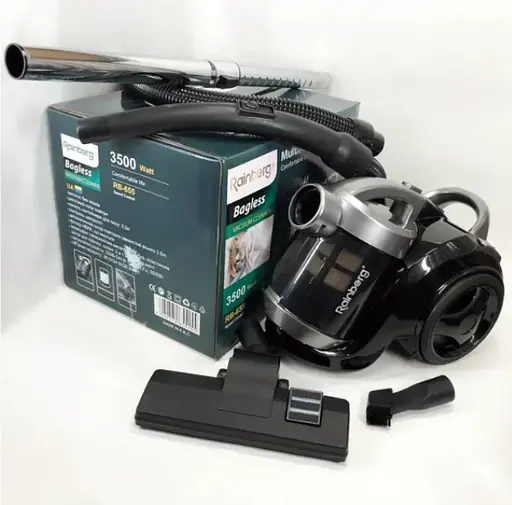 Контейнерний потужний пилосос Електроплита Rainberg RB-655 3500 Вт 2 конфорки чорний - фото 5