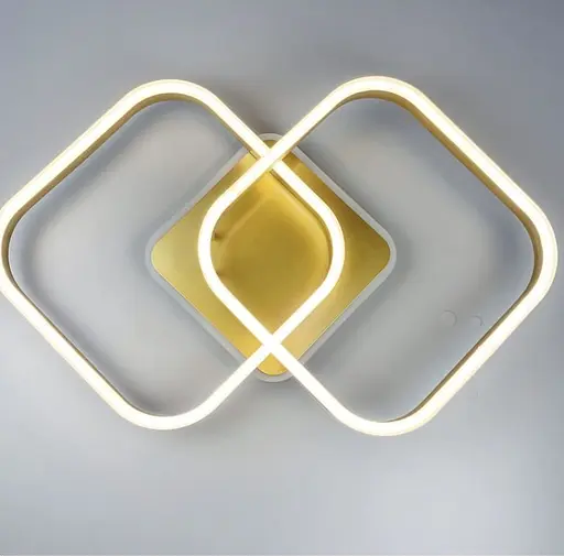 Стельова LED люстра на 2 ріжки квадратної форми з кольоровою RGB підсвіткою на основі | Арт. A 55071/2 | Line F - фото 7