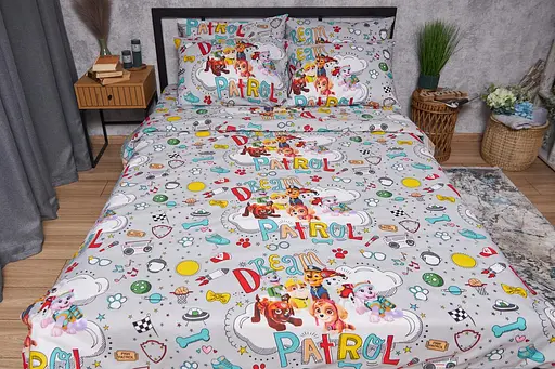 Комплект постельного белья Moon&Star Бязь Gold Люкс Dream Patrol King Size 220x240 наволочки 2х50х70 - фото 3