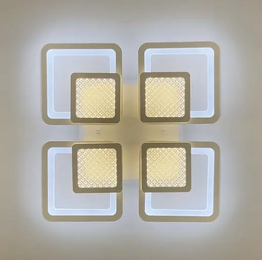 Люстра LED на 4+4 квадрата в белом цвете Line.F A 2727/4 RGB WH - фото 4