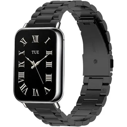Ремешок DK CDK для Xiaomi Mi Smart Band 9 Pro Metal Fitlink Steel Band (017764) (black) - фото 2