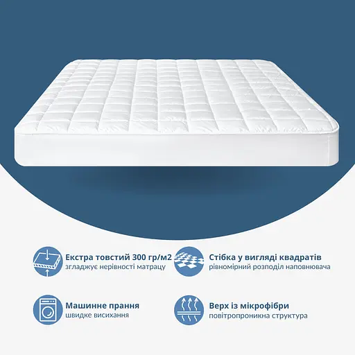 Наматрасник Ideia SleepDream с натяжным бортом по периметру 180х200х35 см (8-35932) - фото 2