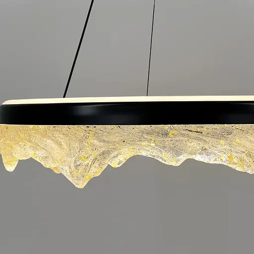 Люстра с подвесным корпусом в виде тающих гор с патиной Ø 80 см Line F | Ст. MJ374-800 BK - фото 4