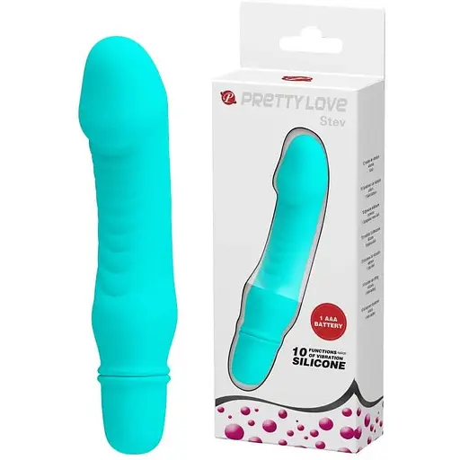 Вібратор Pretty Love Stev 13.5 см блакитний