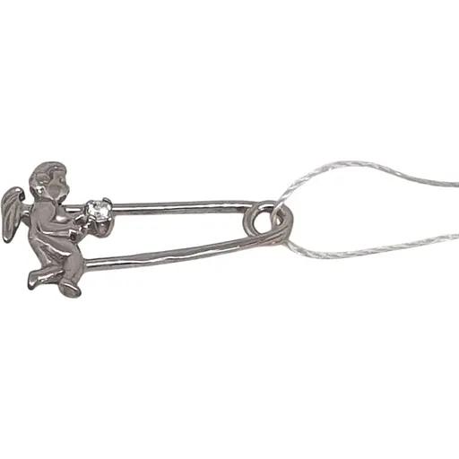 Золотая булавка Империя золота Ангел с фианитом. БШ080Би