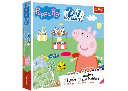 Настільна гра Trefl Лудо 2 в 1. Свинка Пеппа (Ludo 2 in 1: Peppa Pig) (02067)