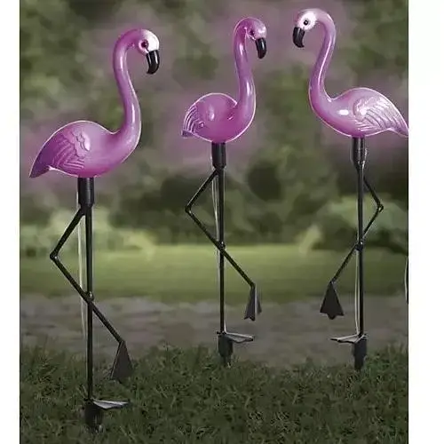 Світильник-фламінго Gardlov 21151 сонячний садовий 3 LED фігурки біле світло IP44, 52 см - фото 7
