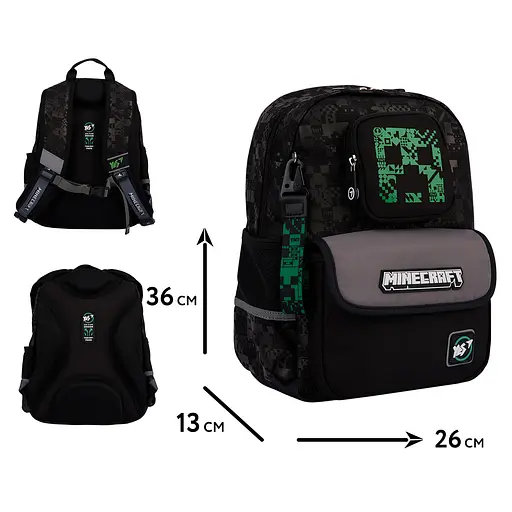 Рюкзак шкільний YES Minecraft Unique S-104 - фото 2