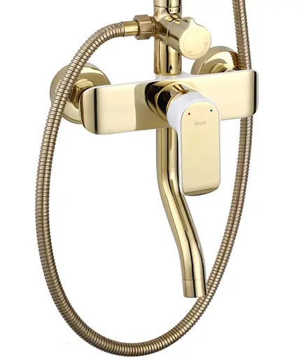 Душова система Rea Bloom gold white з виливом REA-P9529, Золотий - фото 4