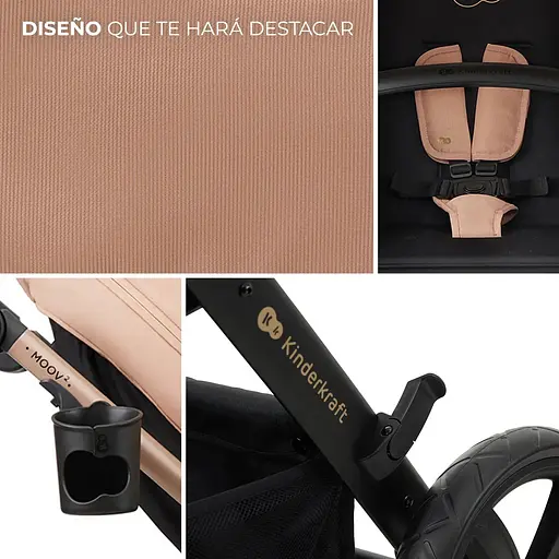 Коляска універсальна 3 в 1 Kinderkraft Moov 2 Air Sand Beige (KSMOOV02BEG0000) - фото 24