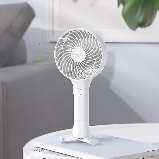 Вентилятор портативный Hoco Mirage handheld fan F12 Plus 5H, Ultra-Quiet - фото 2
