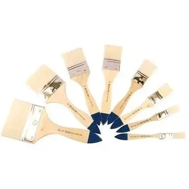 Кисть щетина флейц Wide 8043 №30 короткая ручка Kolos