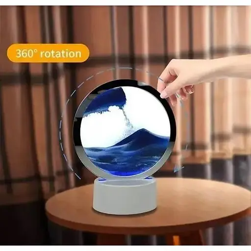 Нічник настільний із рухомим піском та 3D ефектом декоративная лампа - фото 9