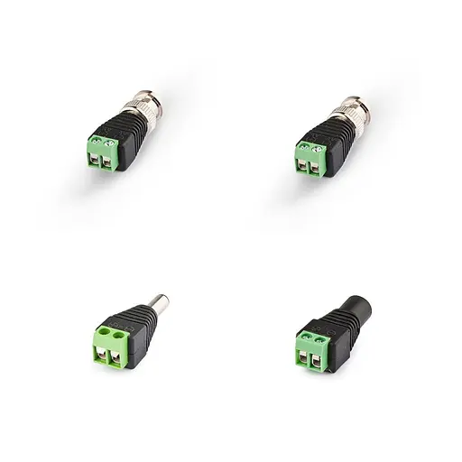 Монтажный комплект для подключения 1 камеры UTP / FTP кабелем "витая пара" (100592)