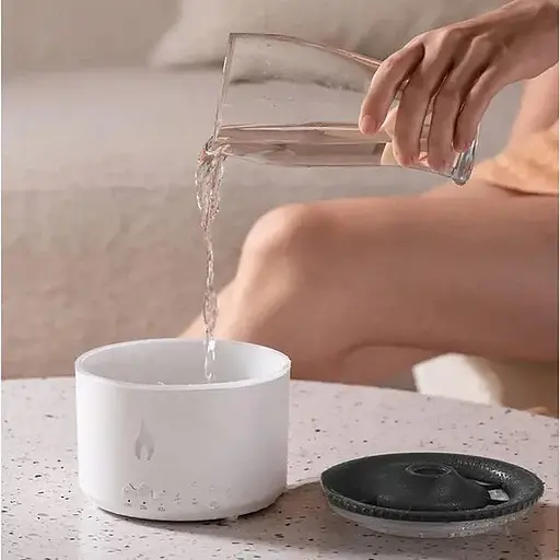 Увлажнитель воздуха-ночник аромадифузор 300 мл эффектом пламени вулкан U-V19 - фото 6