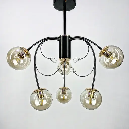 Люстра на 6 або 10 плафонів в двох кольорах Line.F Кількість ламп 10 - фото 4