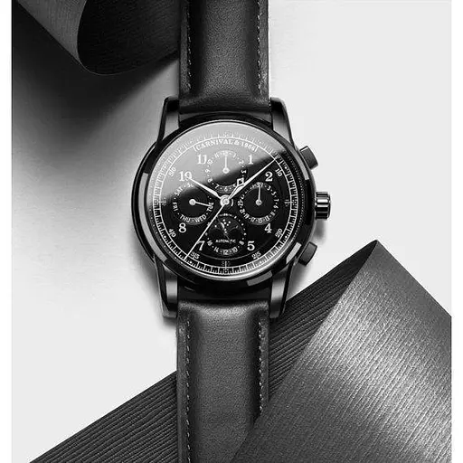 Часы мужские наручные Carnival Sky Moon (Черные) - фото 6