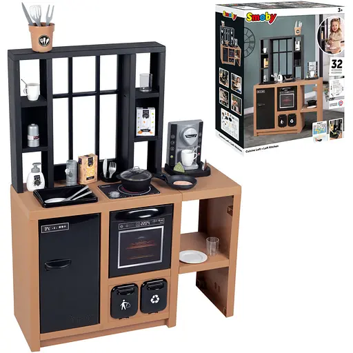 Игровой набор Smoby Интерактивная кухня Лофт с кофеваркой, аксессуарами и звуковым эффектом (312600) - фото 2