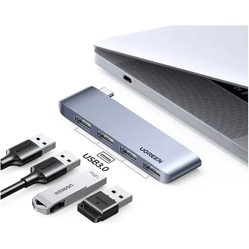 USB-хаб Ugreen CM263 USB-C to 4-Port USB 3.0 (60563) [91957] - фото 2