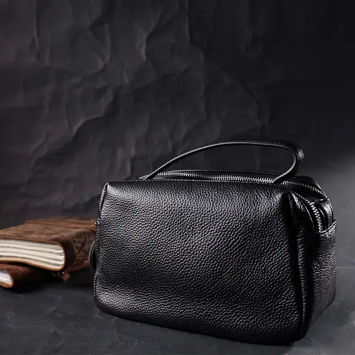 Сумка Vintage прямоугольная для женщин на два отделения из натуральной кожи 22х13х11 см sum0028993 - фото 9