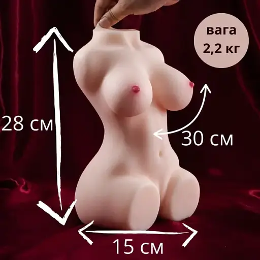 Реалистичный торс-мастурбатор I’MCUM Double Fantasy с двойным каналом Телесный (IM-WW205) - фото 3