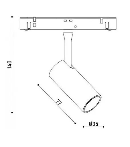 Світильник магнітний трековий Kloodi KDMG-SPOT35 6W 3K BK - фото 3