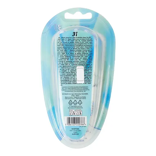 Бритва женская BIC Soleil Bella Colours без сменных картриджей 3 шт. - фото 2