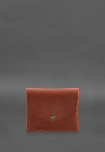 Кожаный кошелек mini 3.0 (кард-кейс) светло-коричневый Crazy Horse - фото 2