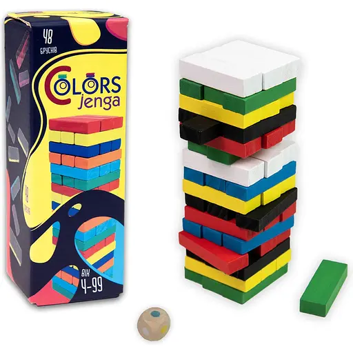 Настільна гра Strateg Colors Jenga 48 брусків (30717) - фото 2