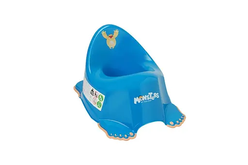 Детский горшок Монстрики с противоскользящей резинкой Голубой - фото 1