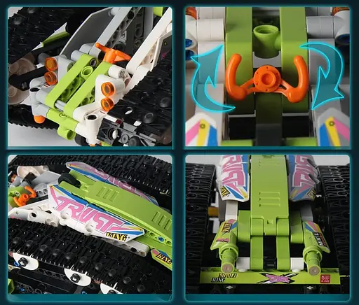 Конструктор машина на радіокеруванні MOULD KING всюдихід  Shape-shifter двосторонній позашляховик 836 деталей - фото 5