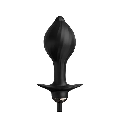 Анальна пробка Pipedream Auto-Throb Inflatable Vibrating Plug 13 см (чорний)