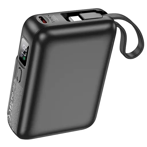 Портативний ЗП Power Bank BOROFONE BJ59 Refined 22.5W+PD20W з БЗП 10000 mAh Black - фото 3