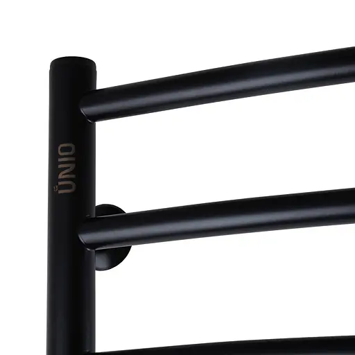 Электрический полотенцесушитель Unio LDE ER 1000-500-9 BLK Лесенка Дуга Элит черный, Черный матовый, Правое, Механический - фото 4