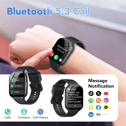 Розумний годинник P98, 110+ спортивних режимів IP68, пульсометр/монітор сну/крокомір/калорії, для Android iOS - фото 6