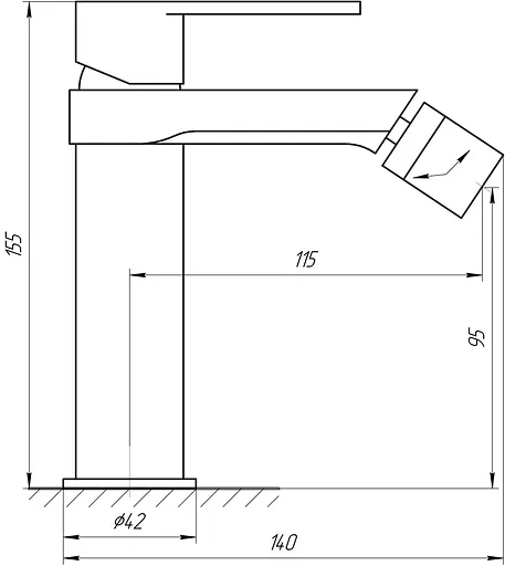Смеситель для биде Topaz Sardinia TS 08601-H18 Хром - фото 5