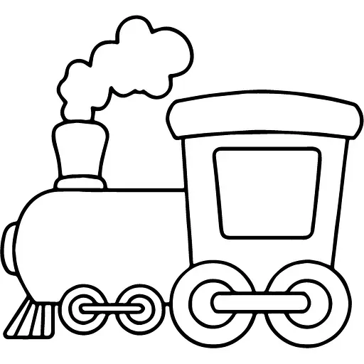 Набор для раскраски с пальчиковыми красками ArtCraft Паровозик 25х25 см (15628-AC) - фото 2