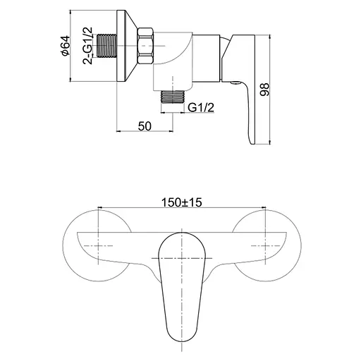Змішувач для душу Cersanit Cersania для душу S951-234 - фото 2