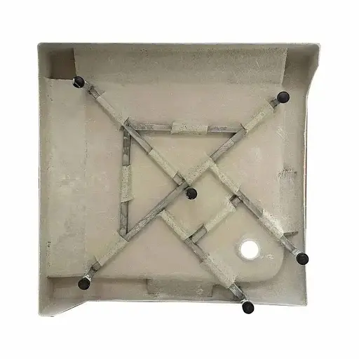 Квадратный душевой поддон (низкий) WIZ 80х80х15 см. Акриловый с панелью и ножками - фото 3