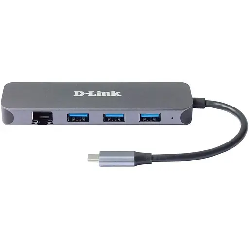 Сетевой адаптер D-Link DUB-2334 Gigabit 1xGE, 3xUSB 3.0, 1xUSB-C, Type-C