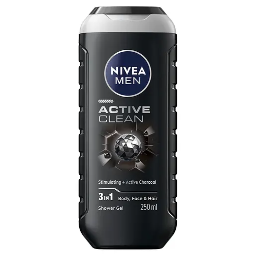 Гель для душу 3 в 1 Nivea Men Active Clean 250 мл