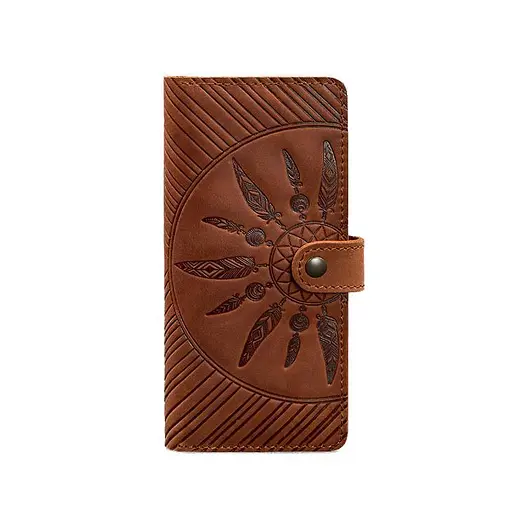 Шкіряне жіноче портмоне 7.0 Інді світло-коричневе - фото 7