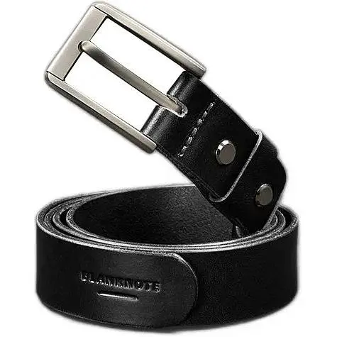 Мужской кожаный узкий ремень BlankNot 30 мм Черный - фото 1