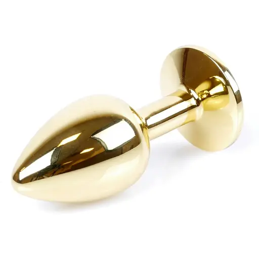 Анальна пробка Boss Of Toys Boss Series - Jewellery Gold Plug Red S, BS6400019, Золотий / Червоний - фото 3