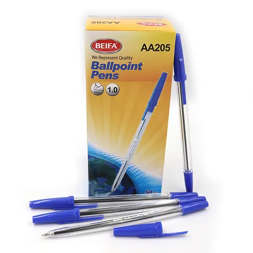 Ручка шариковая Beifa, синяя, 50 шт., 205AABl